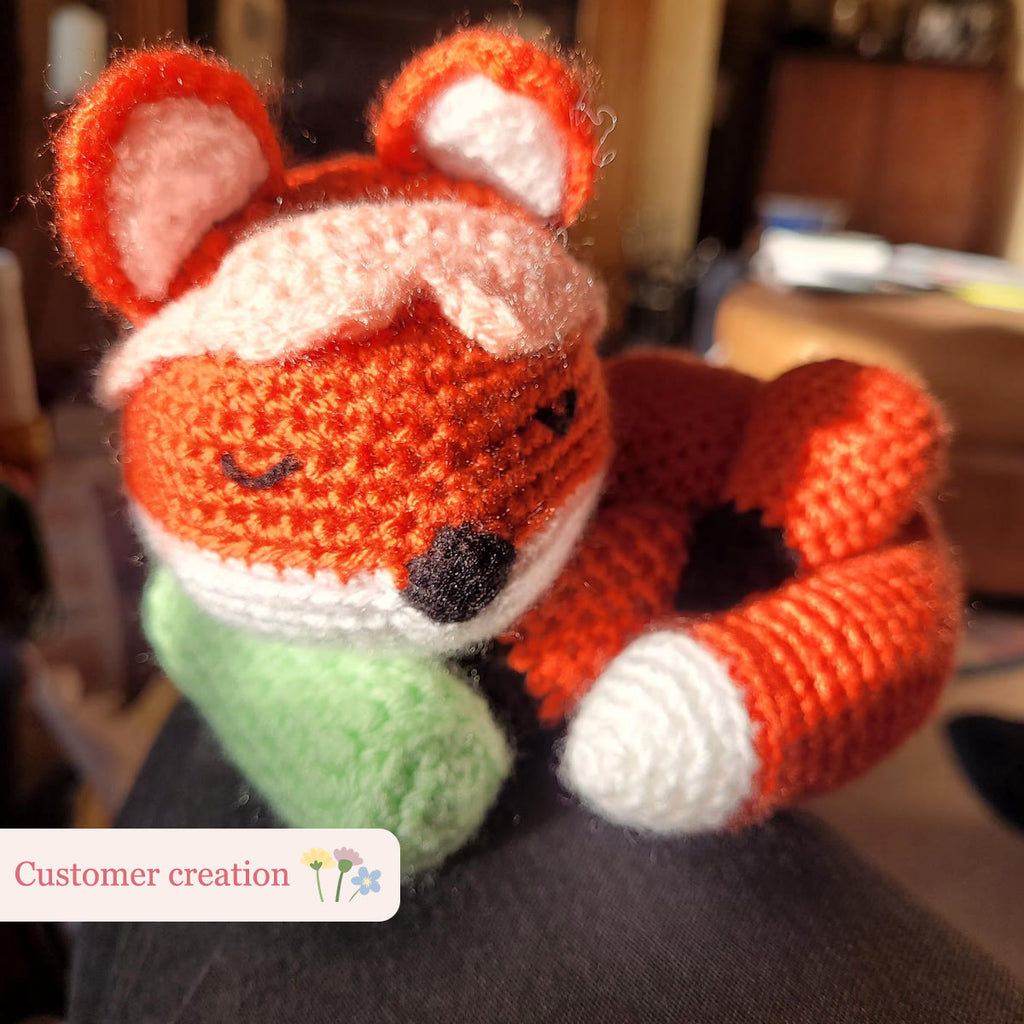 Diy Handmade Sleeping Fox Crochet Kit - Adorable Handmade Craft | Special Needlework For Kids - image 3