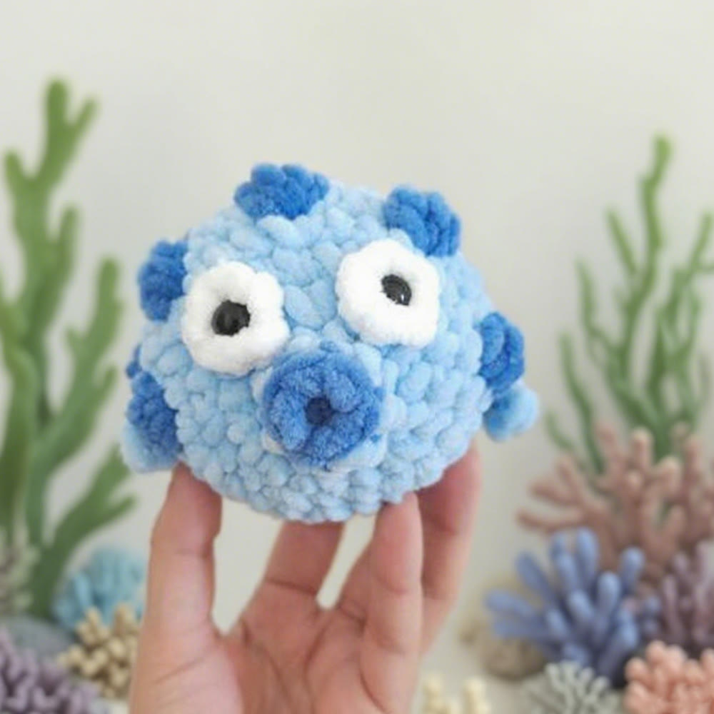 Diy Handmade Pufferfish Crochet Kit - Beautiful Crochet Handicraft | Needle Set For Beginner - image 9