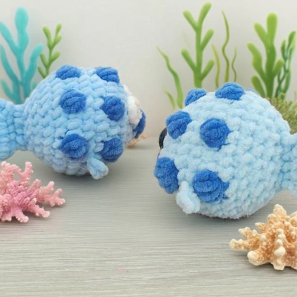 Diy Handmade Pufferfish Crochet Kit - Beautiful Crochet Handicraft | Needle Set For Beginner - image 3