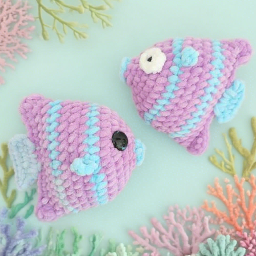 Diy Handmade Pufferfish Crochet Kit - Beautiful Crochet Handicraft | Needle Set For Beginner - Purple - image 2