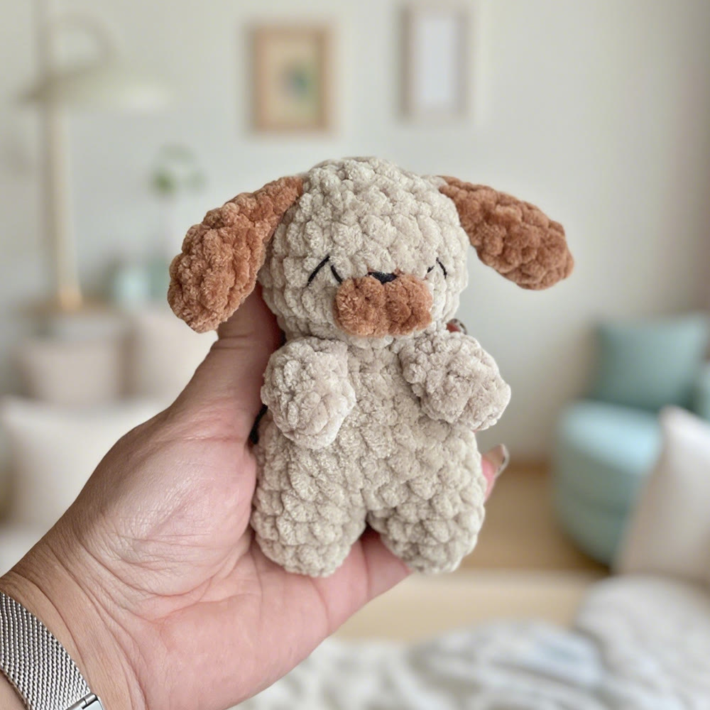 Diy Handmade Mini Animal Crochet  Kit - Handmade Adorable Doll | Perfect Birthday Craft - Dog - image 2