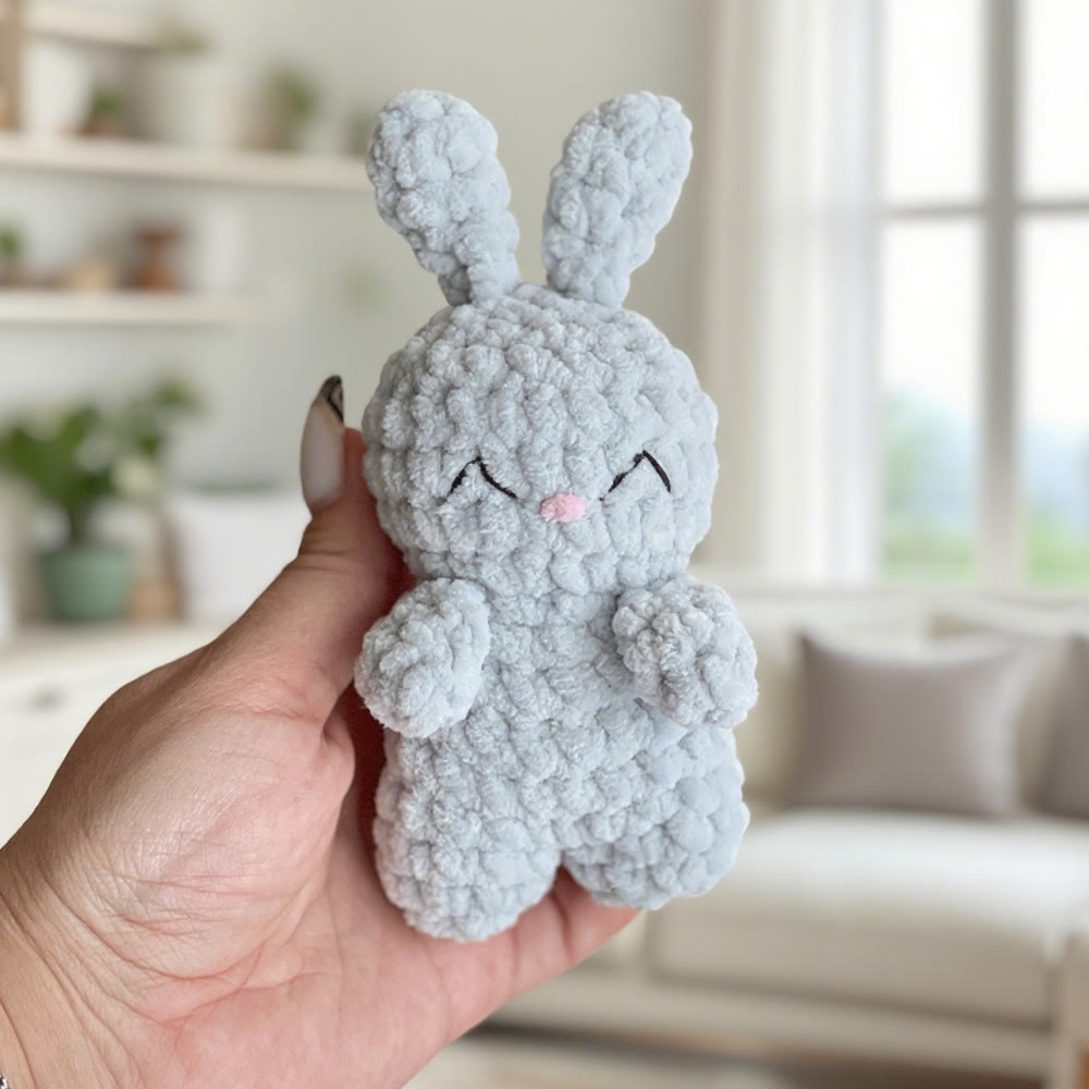 Diy Handmade Mini Animal Crochet  Kit - Handmade Adorable Doll | Perfect Birthday Craft - Rabbit - image 1