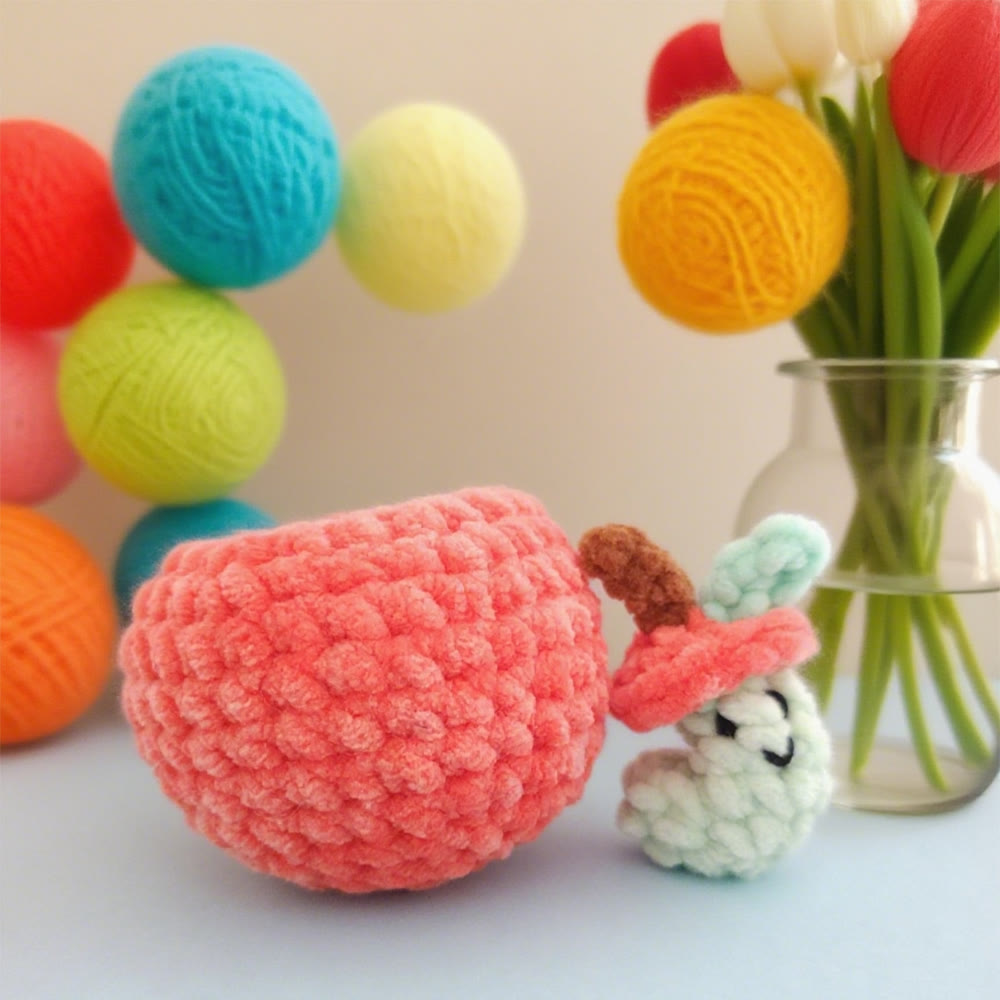 Diy Handmade Apple Crochet  Kit - Creative Fruit Doll | Unique Diy Craft - image 1