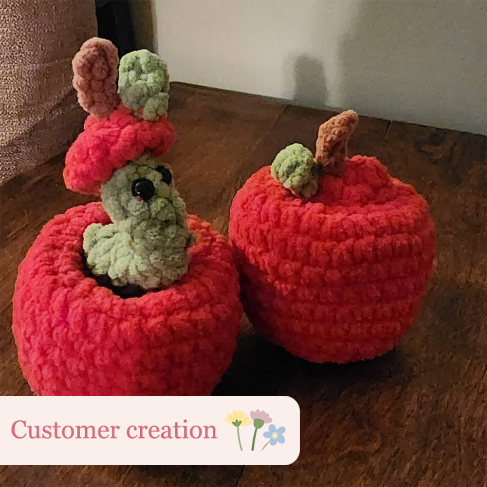 Diy Handmade Apple Crochet  Kit - Creative Fruit Doll | Unique Diy Craft - image 3