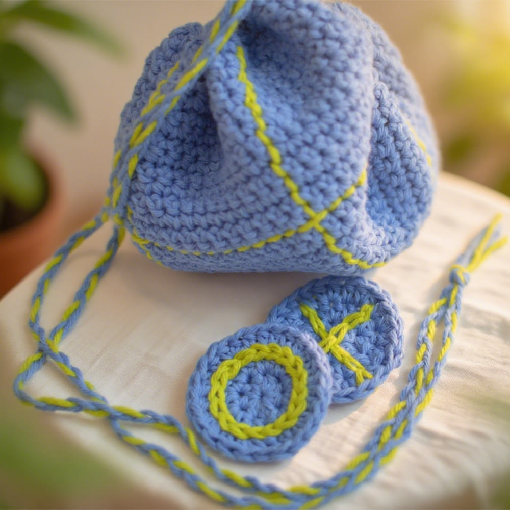 Diy Handmade Tic-tac-toe Game Board Crochet  Kit - Nice Travel Game | Unique Needle Craft - image 1