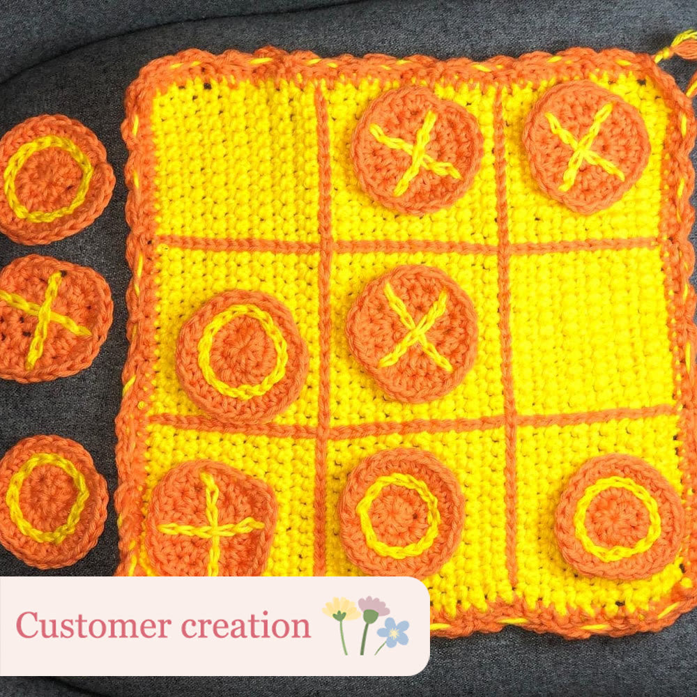 Diy Handmade Tic-tac-toe Game Board Crochet  Kit - Nice Travel Game | Unique Needle Craft - image 2