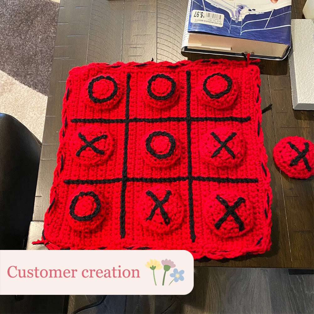 Diy Handmade Tic-tac-toe Game Board Crochet  Kit - Nice Travel Game | Unique Needle Craft - image 3