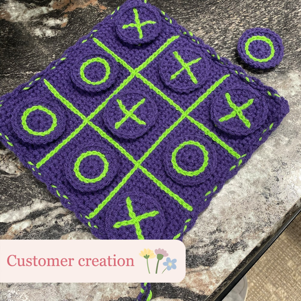Diy Handmade Tic-tac-toe Game Board Crochet  Kit - Nice Travel Game | Unique Needle Craft - image 5