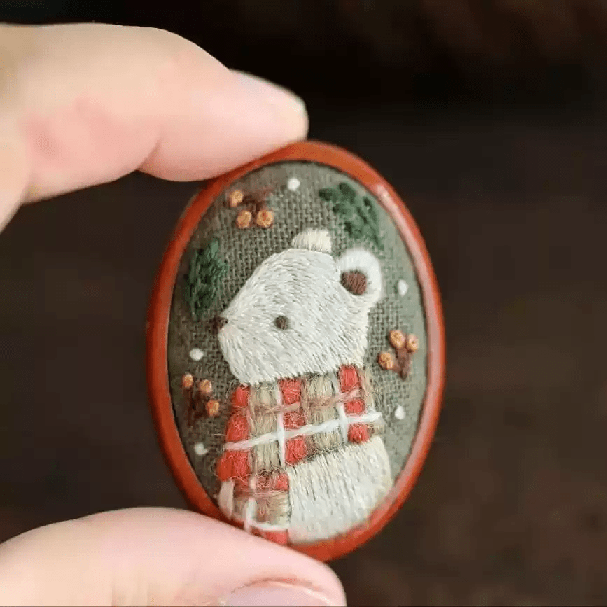 Embroidery Christmas Brooch Kit | Nice Christmas Gift | Diy Handmade Accessories - Embroidery Christmas Brooch Kit - image 0