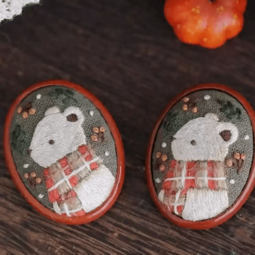 Embroidery Christmas Brooch Kit | Nice Christmas Gift | Diy Handmade Accessories - image 2