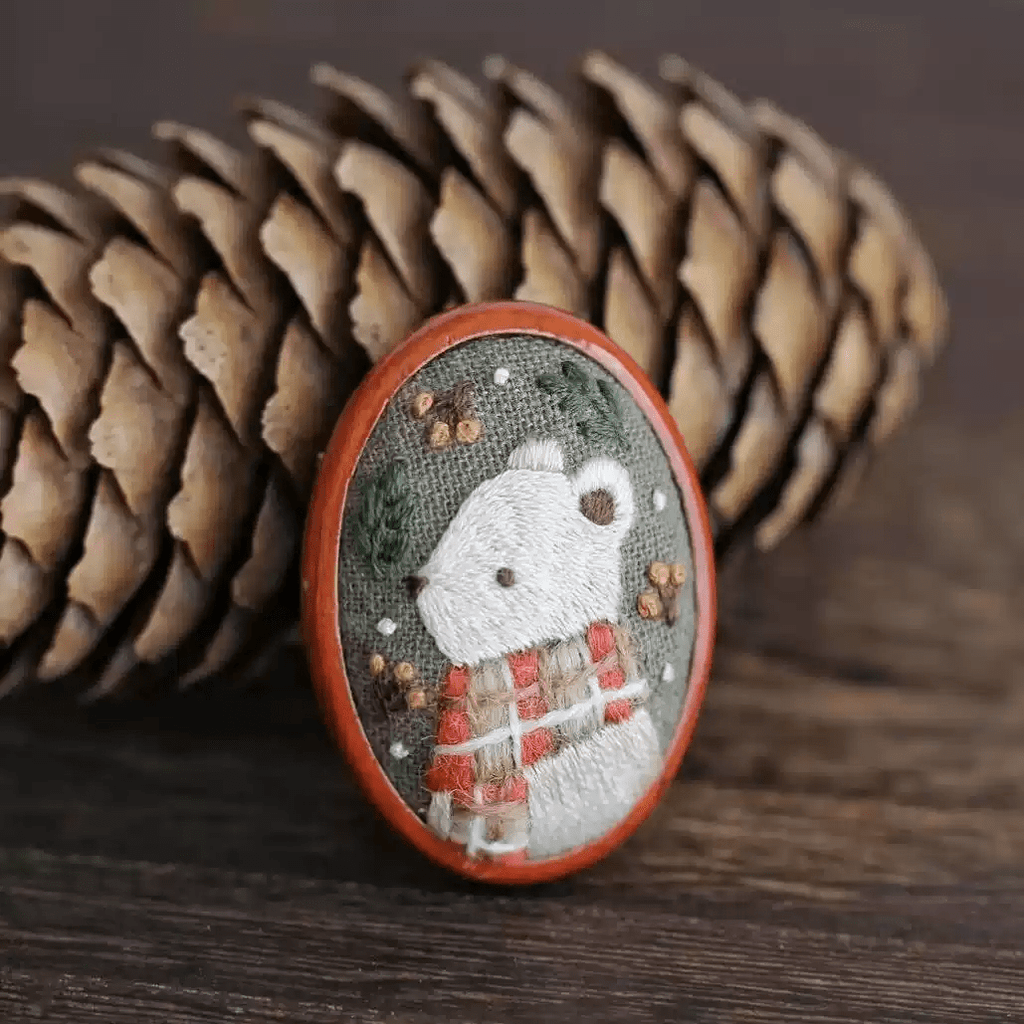 Embroidery Christmas Brooch Kit | Nice Christmas Gift | Diy Handmade Accessories - image 1