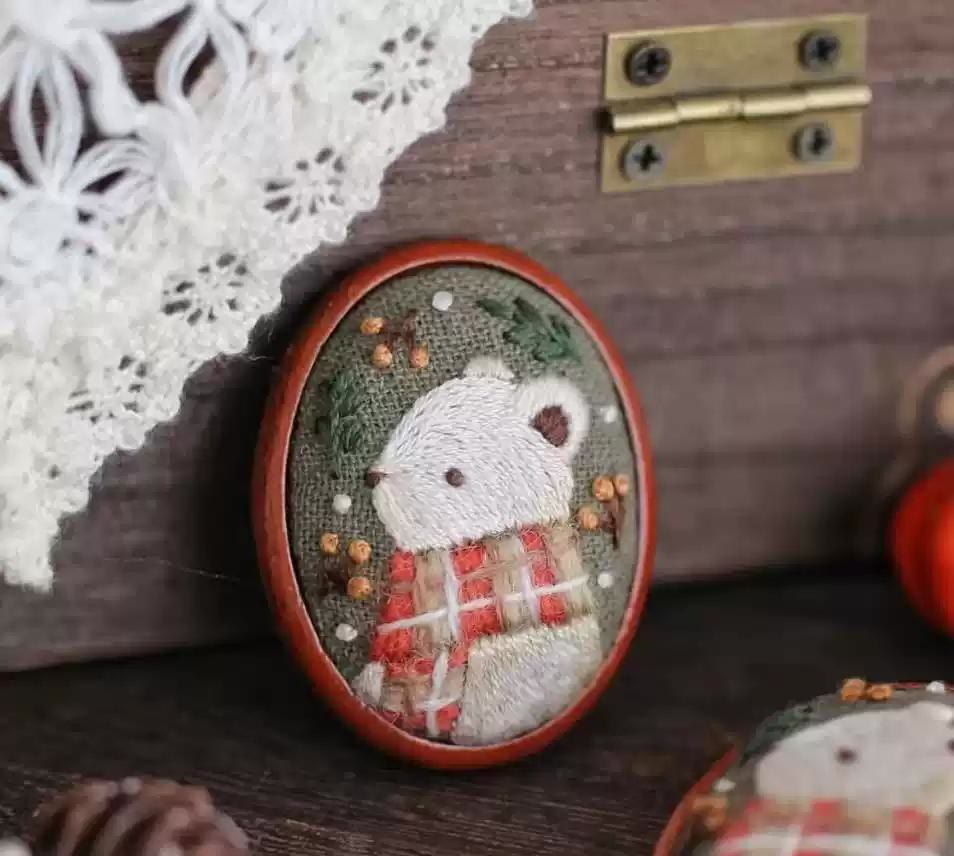 Embroidery Christmas Brooch Kit | Nice Christmas Gift | Diy Handmade Accessories - image 3