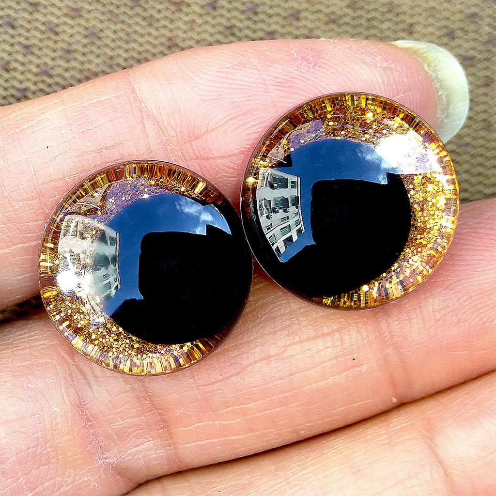 Round Assorted Size Crochet Eyes | Perfect For Crochet Lovers | Suitable For Diy Doll - Brown - 35mm - image 6