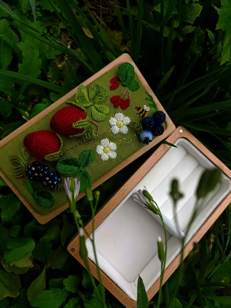 Embroidery Jewelry Box Kit | Great Handmade Gifts For Friends | Creative Needle Craft - Embroidery Jewelry Box Kit - image 0