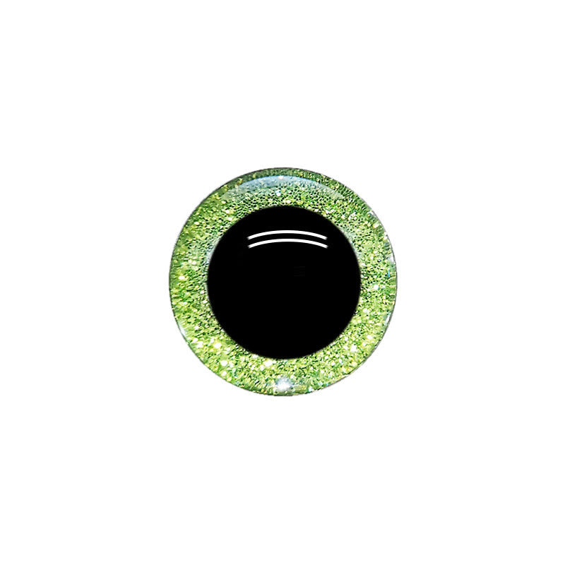 Colourful Round Crochet Eyes | Diy Doll Accessories |  Plush Craft Making Supplies - Light Green - 40mm - image 8