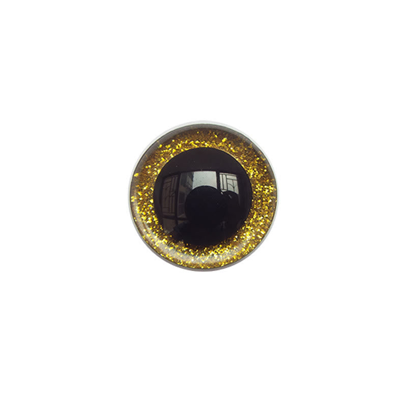 Colourful Round Crochet Eyes | Diy Doll Accessories |  Plush Craft Making Supplies - Golden - 40mm - image 13