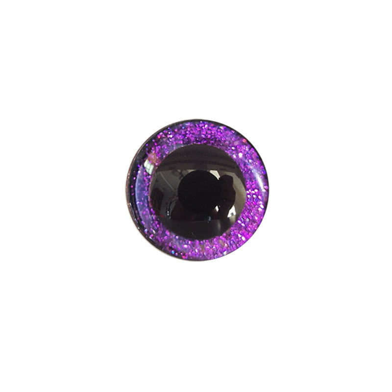 Colourful Round Crochet Eyes | Diy Doll Accessories |  Plush Craft Making Supplies - Purple - 40mm - image 12