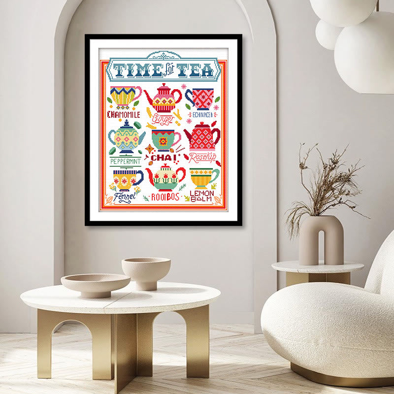 Cross Stitch Kit - Time For Afternoon Tea | Nice Living Room Decoration - image 3