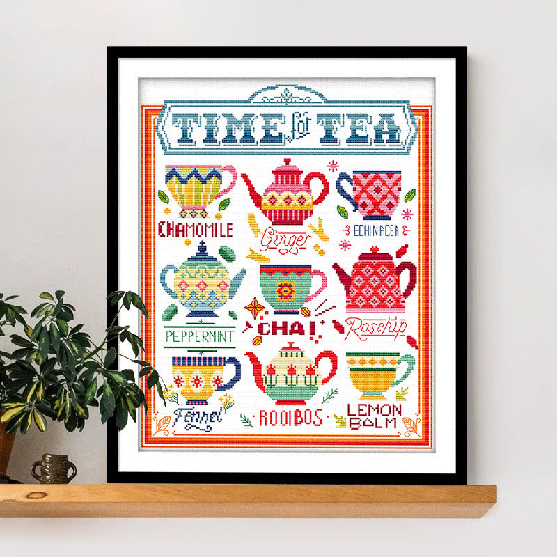 Cross Stitch Kit - Time For Afternoon Tea | Nice Living Room Decoration - image 2