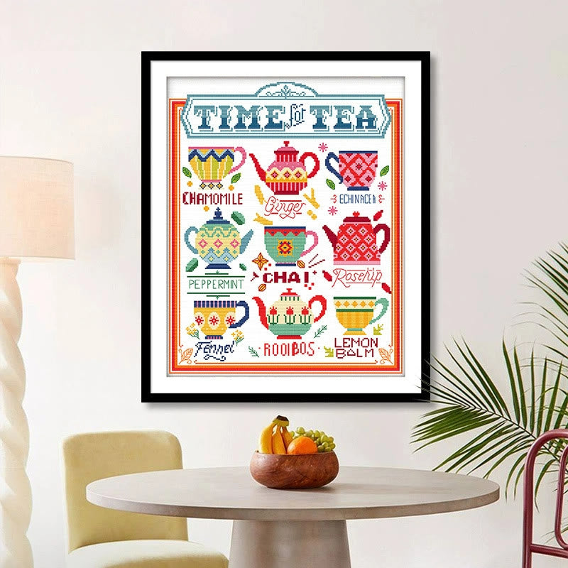 Cross Stitch Kit - Time For Afternoon Tea | Nice Living Room Decoration - image 4
