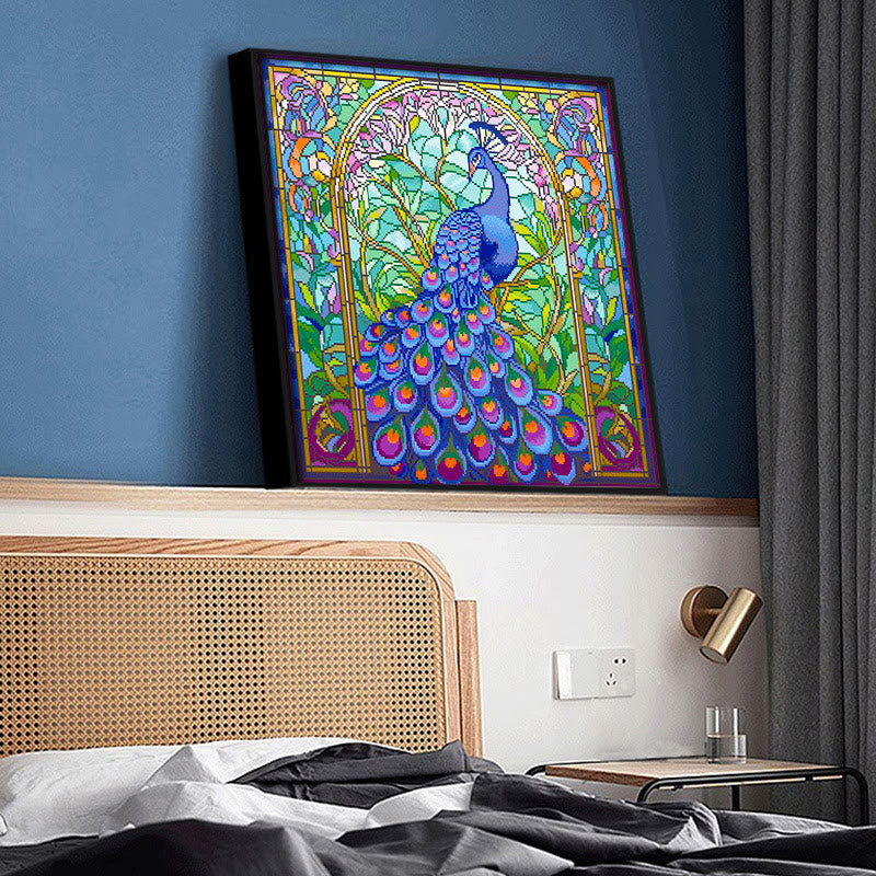 Cross Stitch Kit - Colorful Peacock | Handmade Animal Craft  - image 2