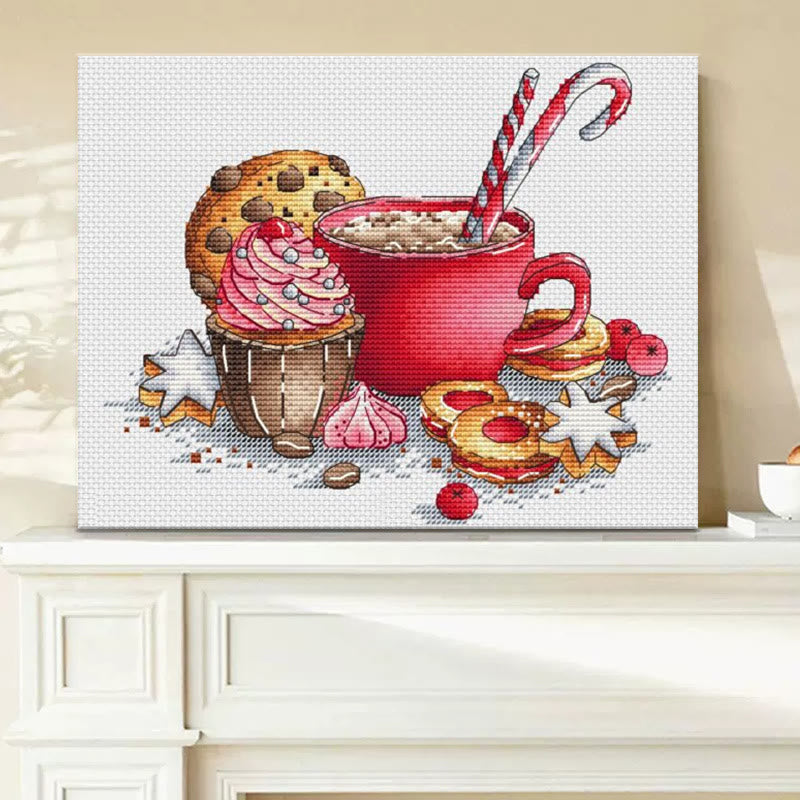 Cross Stitch Kit - Delicious Dessert | Handmade Home Decor | Diy Needle Set - image 2