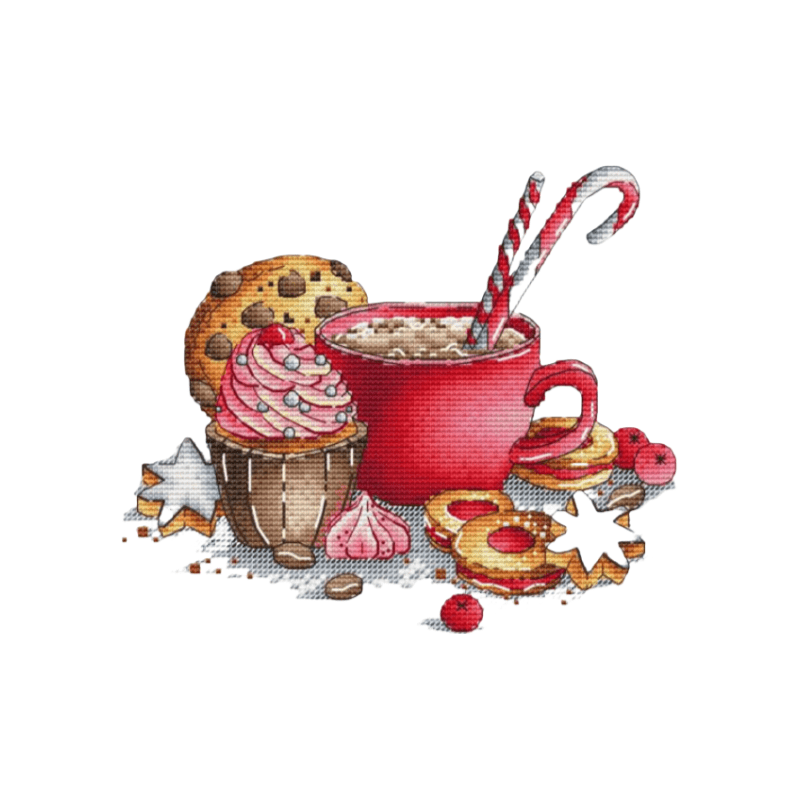 Cross Stitch Kit - Delicious Dessert | Handmade Home Decor | Diy Needle Set - A - image 4