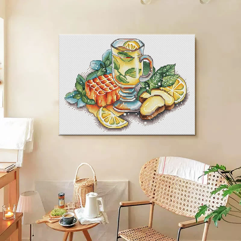 Cross Stitch Kit - Delicious Dessert | Handmade Home Decor | Diy Needle Set - image 1