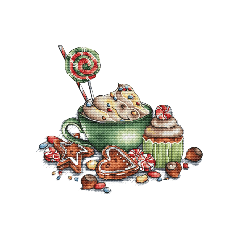 Cross Stitch Kit - Delicious Dessert | Handmade Home Decor | Diy Needle Set - D - image 7