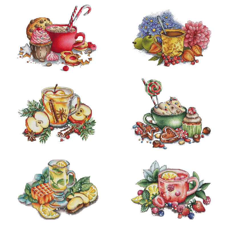 Cross Stitch Kit - Delicious Dessert | Handmade Home Decor | Diy Needle Set - image 0