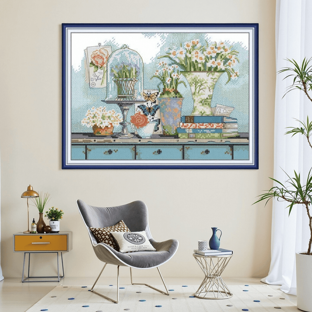 Cross Stitch Kit - Exquisite Collections | Diy Floral Needlecraft  - image 2