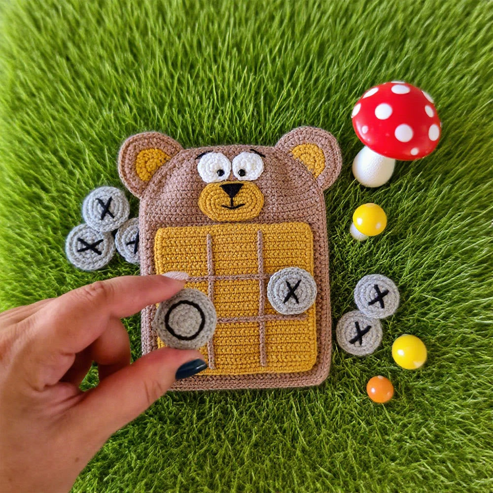 Diy Handmade Tic-tac-toe Game Board Crochet  Kit - Creative Mouse Craft | Unique Travel Game For Kids - image 1