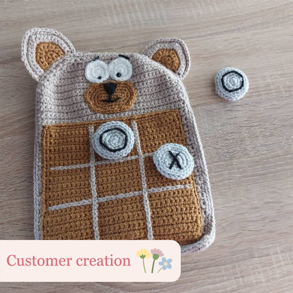 Diy Handmade Tic-tac-toe Game Board Crochet  Kit - Creative Mouse Craft | Unique Travel Game For Kids - image 3