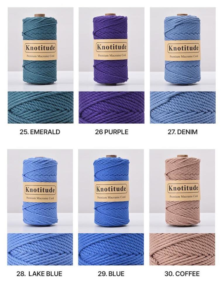 3mm Multicolor Crochet Cotton Thread | Perfect For Diy Craft |  Beginner Knitting Crochet Gift - 30 - image 8