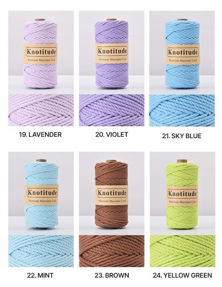 3mm Multicolor Crochet Cotton Thread | Perfect For Diy Craft |  Beginner Knitting Crochet Gift - 24 - image 7