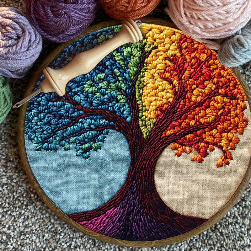 Rainbow Tree Punch Needle  Kit - Easy Child Handicraft | Nice Hanging Decor - image 7