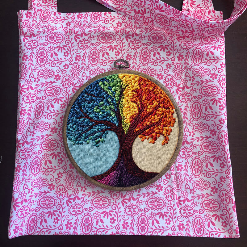  Rainbow Tree Punch Needle  Kit - Easy Child Handicraft | Nice Hanging Decor - image 8