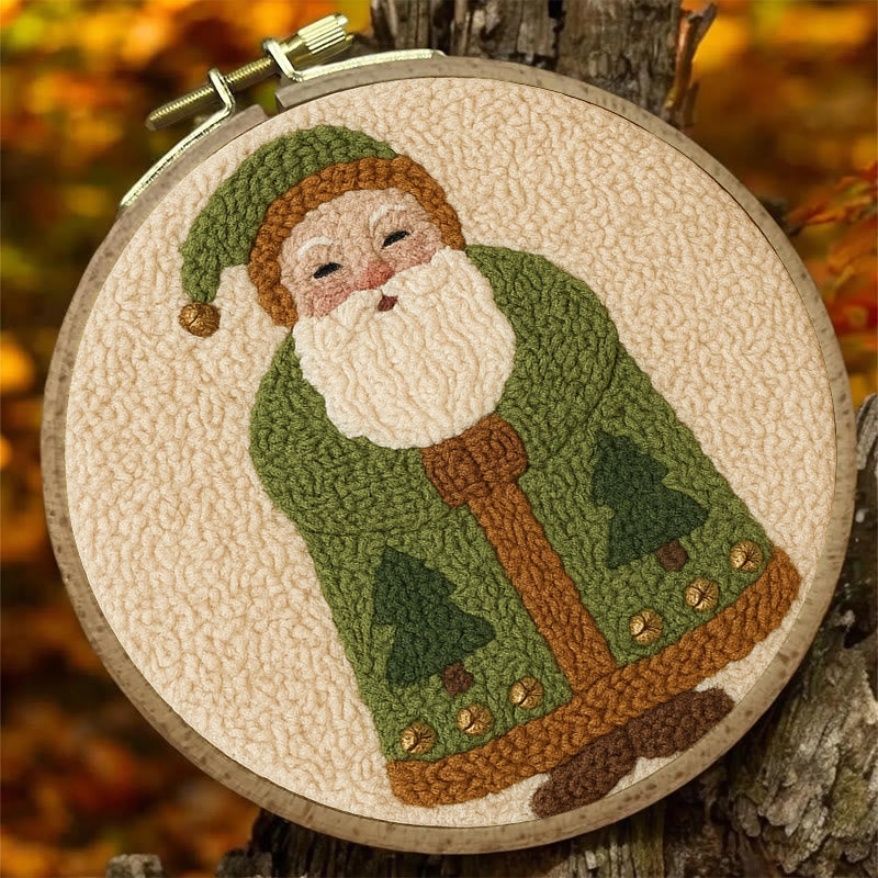 Santa Claus Punch Needle  Kit - Christmas Handmade Craft | Perfect For Desk Ornament - image 5