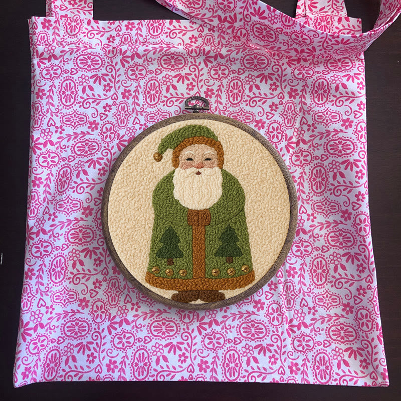 Santa Claus Punch Needle  Kit - Christmas Handmade Craft | Perfect For Desk Ornament - image 9