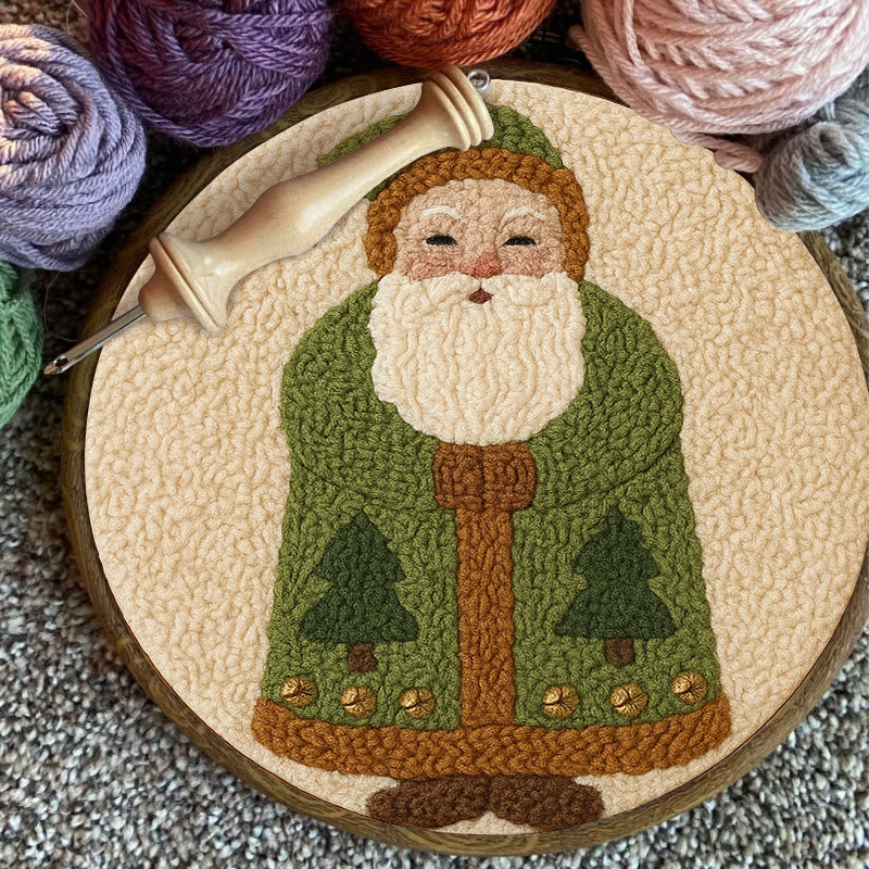 Santa Claus Punch Needle  Kit - Christmas Handmade Craft | Perfect For Desk Ornament - image 7