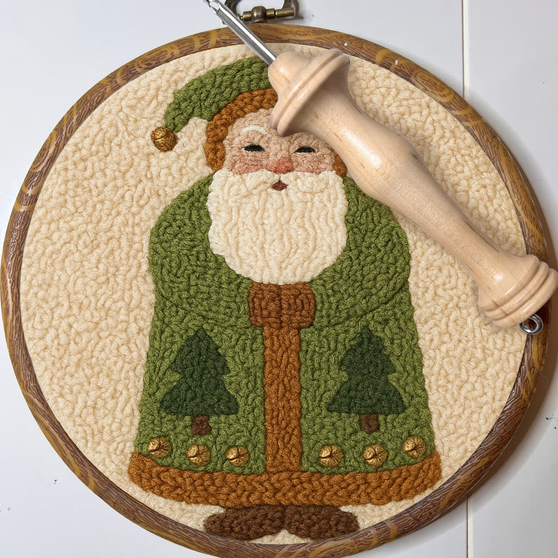 Santa Claus Punch Needle  Kit - Christmas Handmade Craft | Perfect For Desk Ornament - image 8