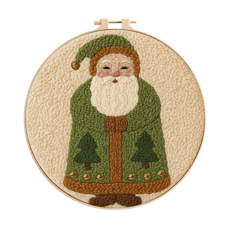 Santa Claus Punch Needle  Kit - Christmas Handmade Craft | Perfect For Desk Ornament - 20cm*20cm - image 0