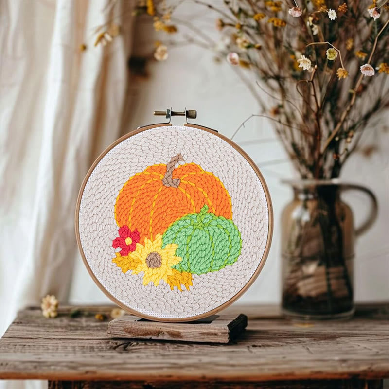 Pumpkins  Punch Needle  Kit - Holiday Handmade Decoration | Beginner-friendly Craft - image 8