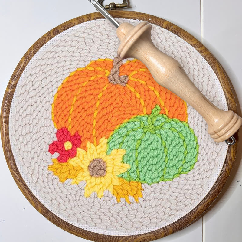 Pumpkins  Punch Needle  Kit - Holiday Handmade Decoration | Beginner-friendly Craft - image 7