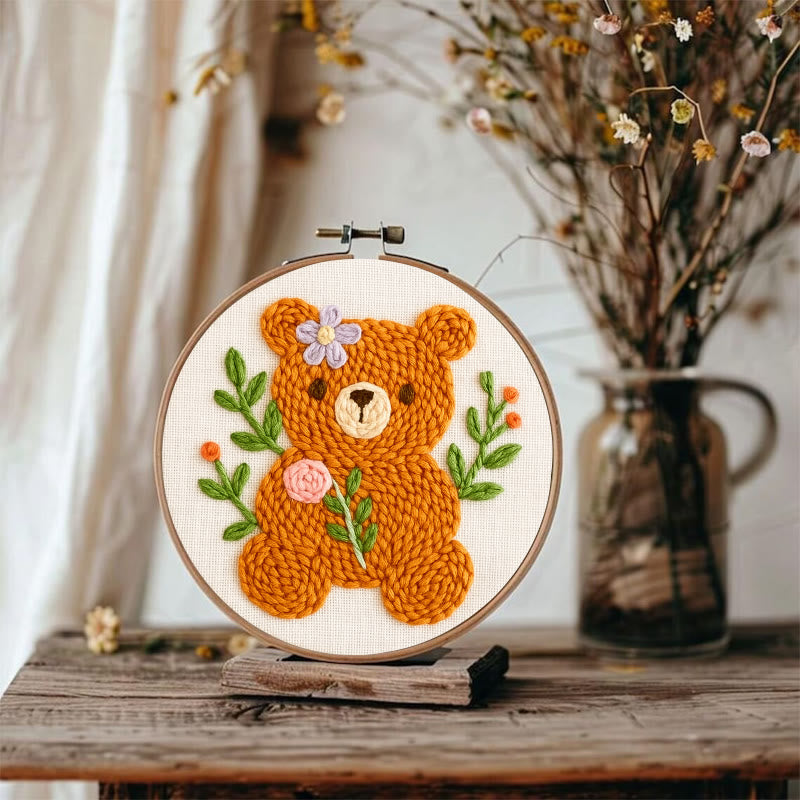 Little Bear Punch Needle  Kit - Lovely Animal Needlework | Gifts For Firends - image 7