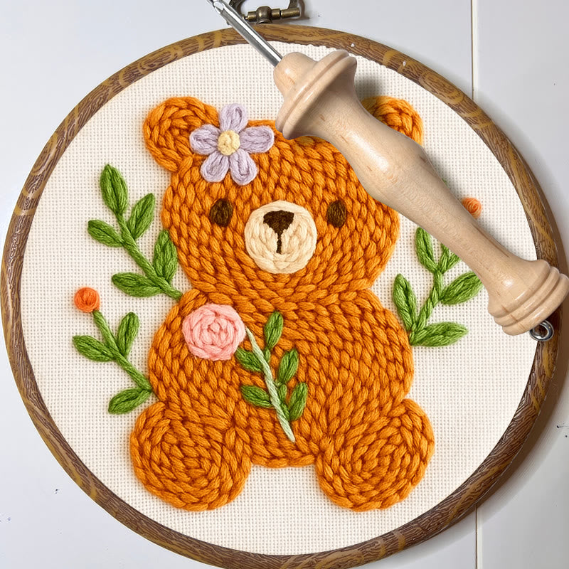 Little Bear Punch Needle  Kit - Lovely Animal Needlework | Gifts For Firends - image 4