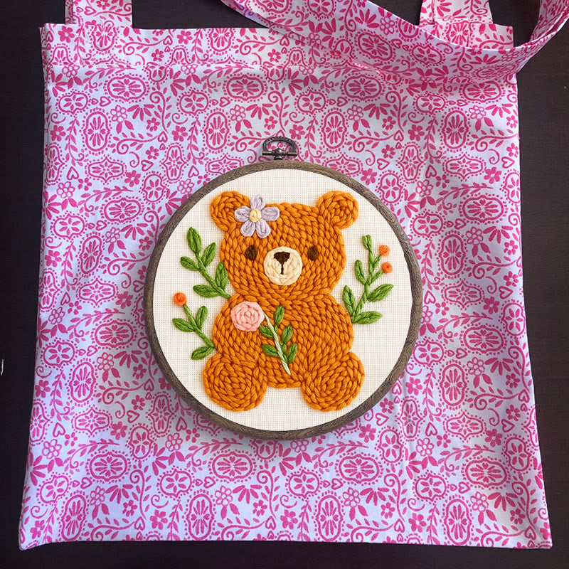 Little Bear Punch Needle  Kit - Lovely Animal Needlework | Gifts For Firends - image 8