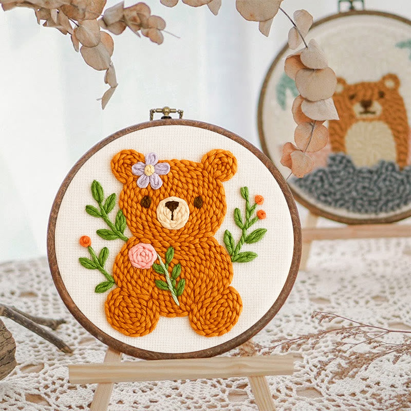 Little Bear Punch Needle  Kit - Lovely Animal Needlework | Gifts For Firends - image 6