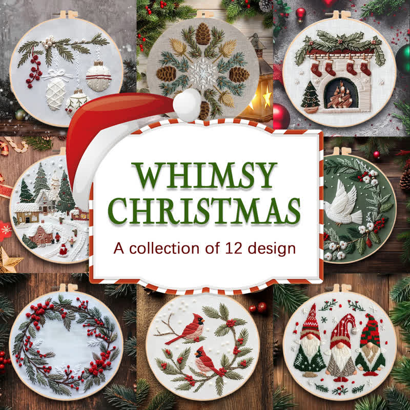 🎅Rubbyoo Christmas Embroidery Kit - Embroidery Hoop Art| Christmas Bauble Ornaments - image 0