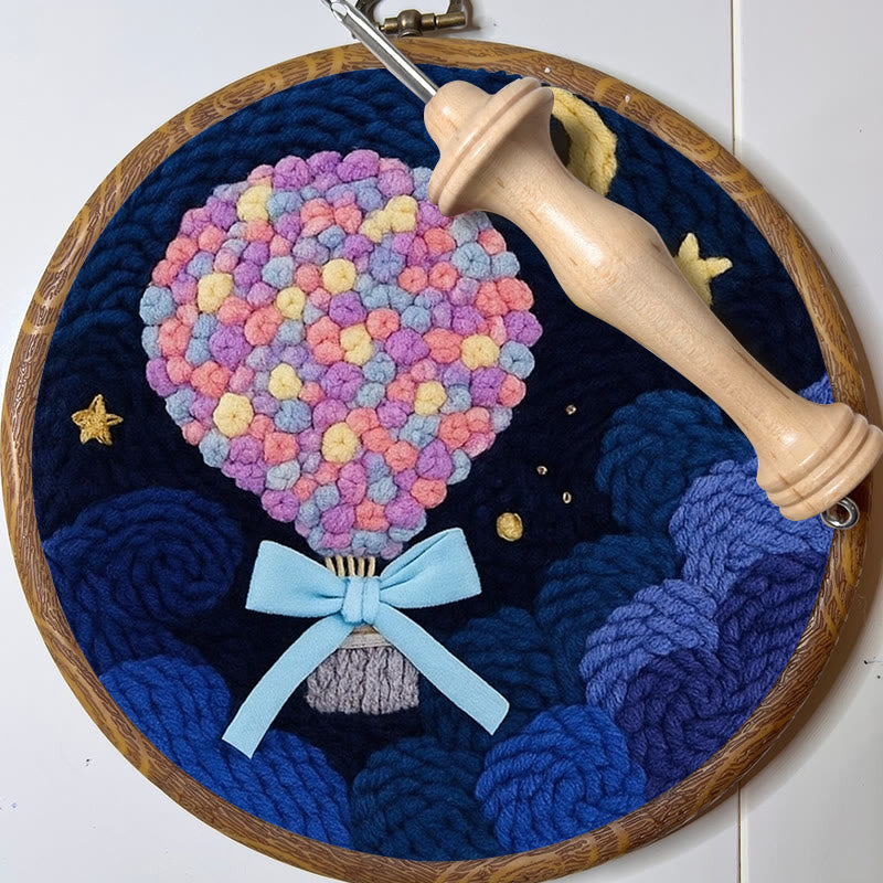 Fantasy Hot Air Balloon Punch Needle  Kit - Unique Needle Artwork | Nice For Crafters - image 5